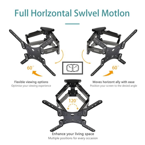 TV Wall Mount Full Motion for Most 32-60 Inches LED LCD TV/Monitor, Computer Monitor Mount with Articulating Arms