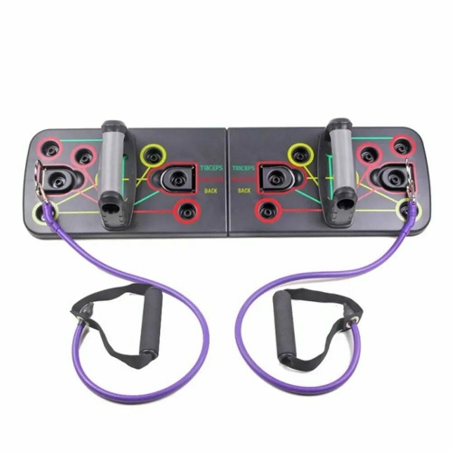 ISTAR Push-Up Board Portable Multifunctional 10-In-1 System, Foldable Push-Up Bar Strength Training Push-Up Rack Home Fitness Equipment