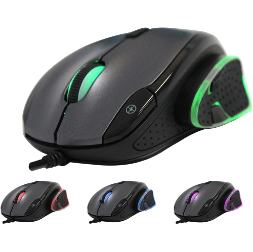 PUREX Technology 3000 DPI High Precision Wired Optical Gaming Mouse with adjustable Thumb-Rest - PXE-M720BU