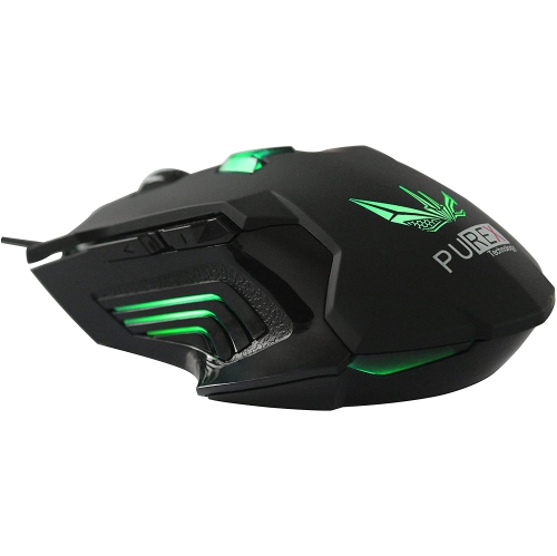 PUREX Technology 8200 DPI High Precision Programmable Wired Laser Gaming Mouse, 8 Programmable Buttons, 6 DPI Settings, 6 Color Led Indicating