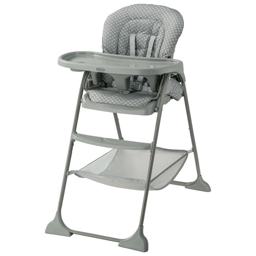 Graco Slim Snacker High Chair with Tray - Grey