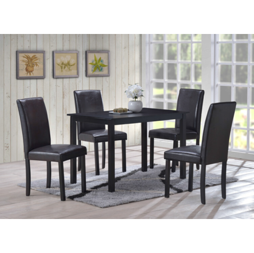 Aerys Luna 5 Piece Dining Table Set, Espresso