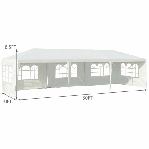 Gymax 10'x30' Heavy-duty Gazebo Wedding Canopy Party Pavilion Outdoor