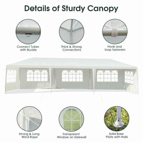 Gymax 10'x30' Heavy-duty Gazebo Wedding Canopy Party Pavilion Outdoor
