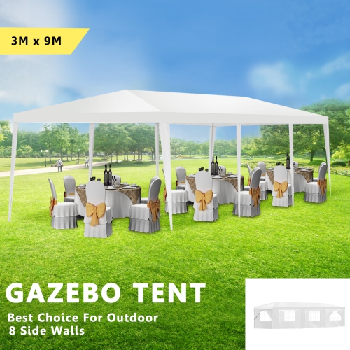 Gymax 10'x30' Outdoor Heavy-duty Gazebo Wedding Canopy Party Pavilion