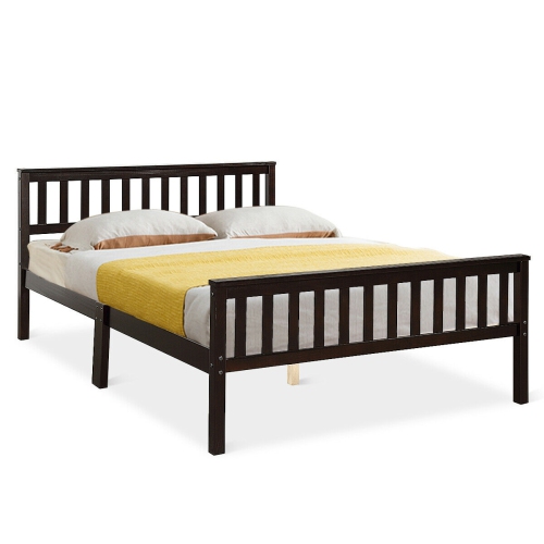 Gymax Wood Bed Frame Slats Support, King Bed Frame With Slats Canada