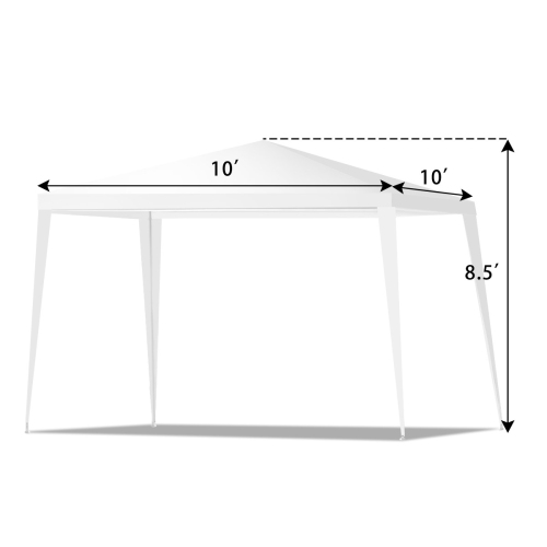 Gymax Outdoor Heavy Duty 10'x10' Canopy Party Wedding Tent Gazebo Pavilion Cater Event