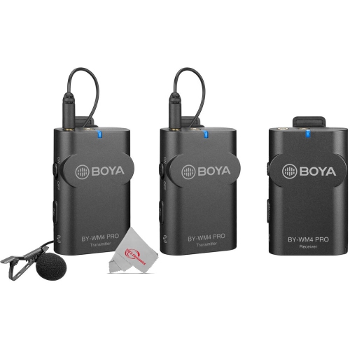 Boya BY-WM4 PRO-K2 Two-Person Digital Camera-Mount Wireless Omni Lavalier Microphone System