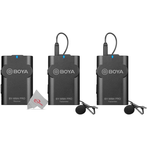 Boya BY-WM4 PRO-K2 Two-Person Digital Camera-Mount Wireless Omni Lavalier Microphone System