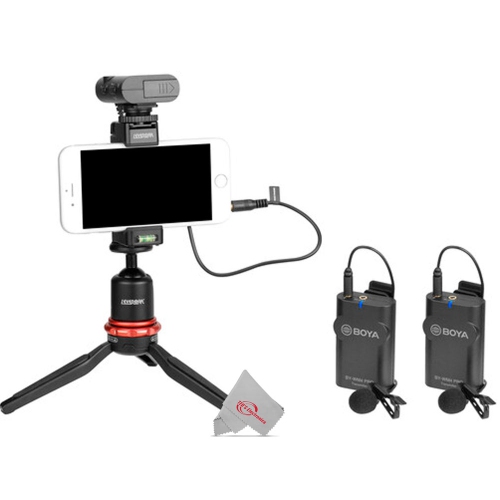 Boya BY-WM4 PRO-K2 Two-Person Digital Camera-Mount Wireless Omni Lavalier Microphone System