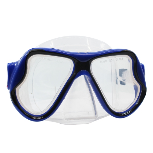SCAUP Masque de Plongée SPECTRA Pro - Lunettes de Snorkeling avec Lentilles en Verre Trempé, pour Adultes, Bleu