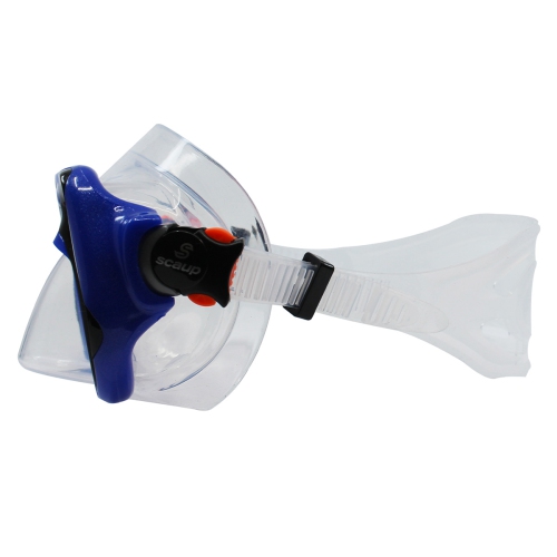 SCAUP Masque de Plongée SPECTRA Pro - Lunettes de Snorkeling avec Lentilles en Verre Trempé, pour Adultes, Bleu