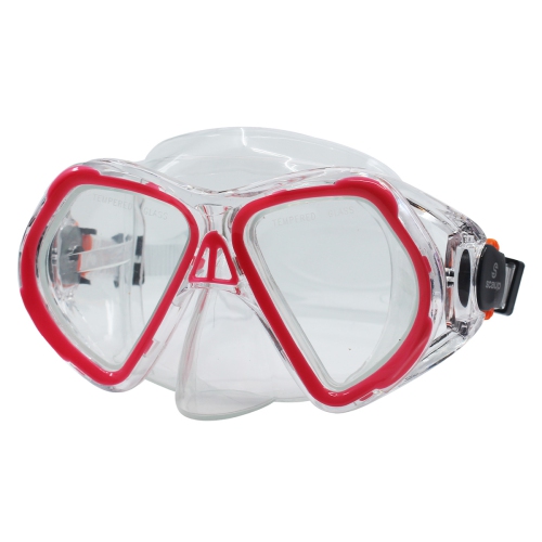 SCAUP  Aruba Kids Diving Mask - Recreational Snorkeling Goggles With Tempered Glass Lenses In Pink
