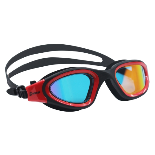 Scaup BALOS Pro Swimming Goggles - Anti-Fog Swim Goggles with UV Protection for Adults, Red