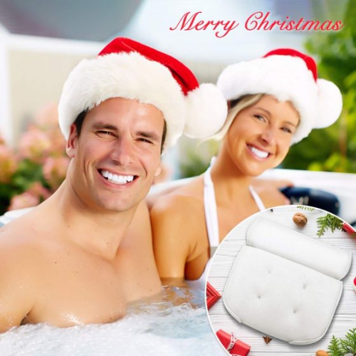 ISTAR Bath Pillow Spa Bathtub Cushion Head,Neck,Shoulder And Back Support Rest With 4 Non-Slip Strong Suction Cups