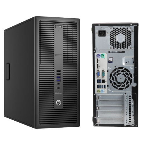 HP EliteDesk 800 G2 Gaming PC Tower - GTX 1050 Ti, Intel Core i7-6700, 16GB Memory, 1TB SSD, Win 10 Pro + 24" Monitor by HP - Refurbished condition - Image 2