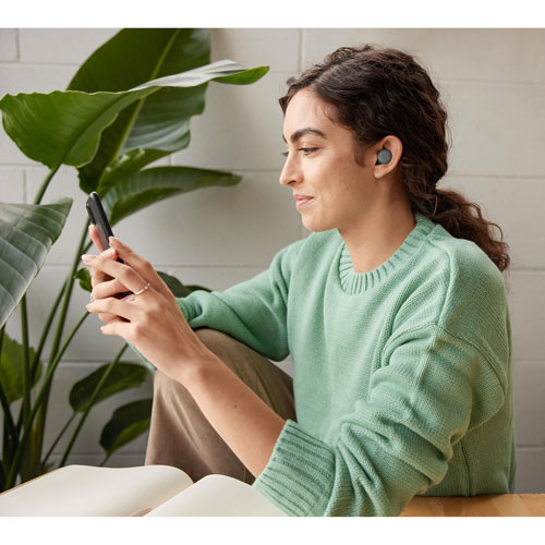 Écouteurs boutons 100 % sans fil à isolation sonore Pixel Buds A-Series de Google - Vert olive foncé