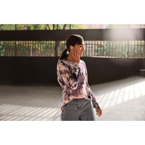 Écouteurs boutons 100 % sans fil à isolation sonore Pixel Buds A-Series de Google - Clairement blanc