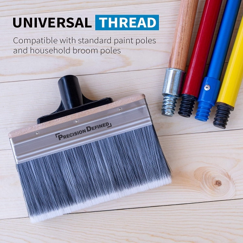 Precision Defined Deck Stain Brush | Large 7-Inch Deck Brush for Paints, Stains and Sealers