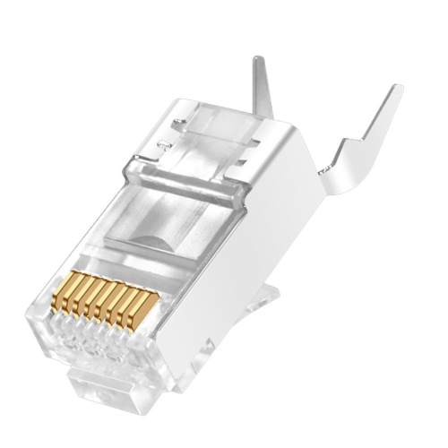 CAT7 Crystal Head Dovetail Clip Plug RJ45 Connector Network Cable Adapter - axGear