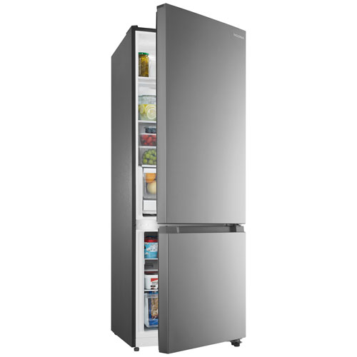 Insignia 24" 11.5 Cu. Ft. Bottom Freezer Refrigerator - Stainless steel