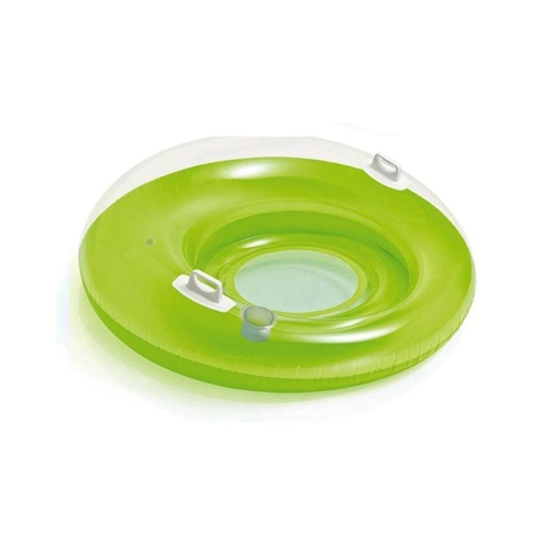 Intex - Inflatable Pool Chair with Cup Holder, 47 '' Diameter, Green