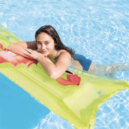 Intex - Inflatable Pool Mattress, 72 '' x 27 '', Flamingo Pattern