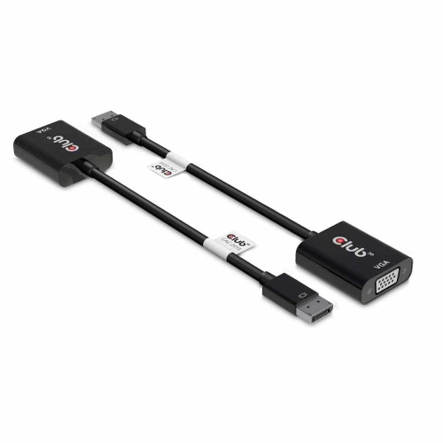 CLUB3D  Displayport 1.1A Male to VGA Female Active Adapter In Black