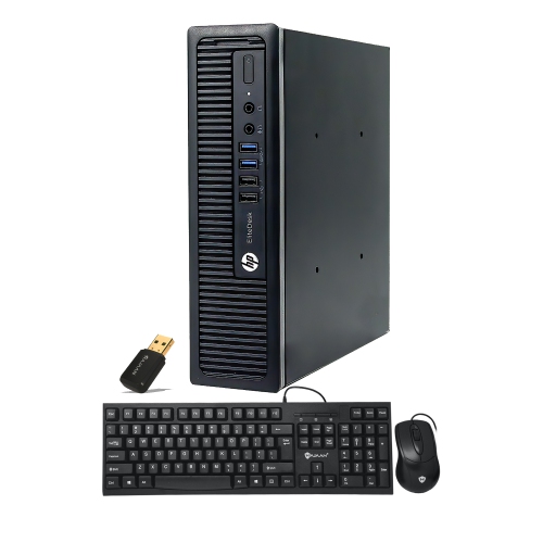 HP EliteDesk 800 G1 USFF Desktop PC 20 inch Tecnii Monitor Intel Core i5 4570S@3.2GHz 8GB DDR3 RAM 256GB SSD Windows 10 Pro Keyboard and Mice(2015 Model) by HP - Refurbished condition - Image 2