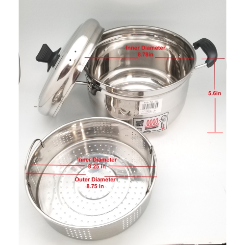Sunwealth Multi-purpose Japanese style Stainless Steel Steamer - 5.9 Quarts
