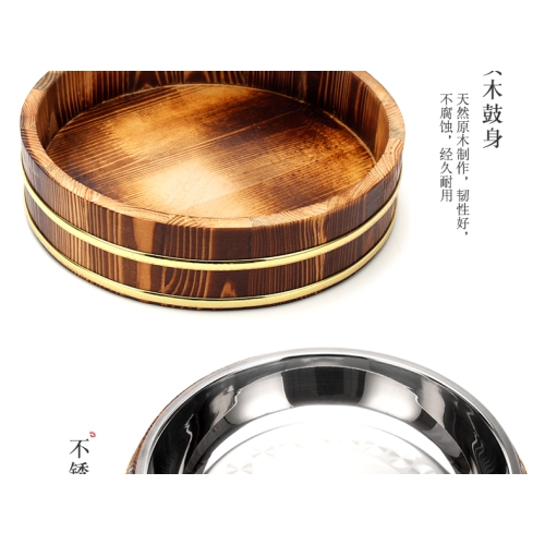 Sunwealth Japanese Wooden Sushi / Sashimi Serving Tray - 25CM