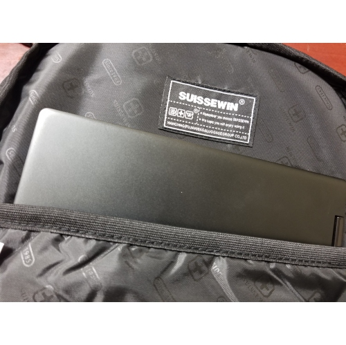 SUISSEWIN Water Resistance Unisex Backpack - 35L - Metallic Grey