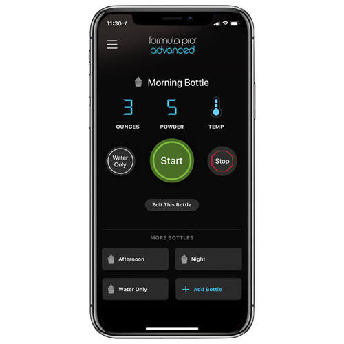Distributeur de préparation lactée Wi-Fi pour nourrisson Formula Pro Advanced de Baby Brezza - Noir