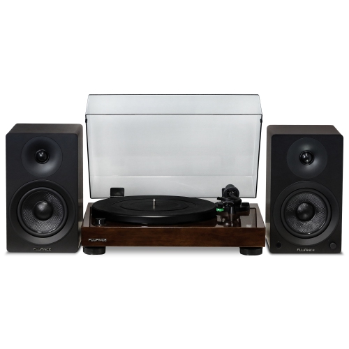 Fluance RT81 Elite High Fidelity Vinyl Turntable and Ai41 Powered 5" Stereo Bookshelf Speakers