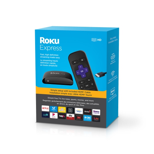 Roku Express Media Streamer with Remote - Open Box - Black