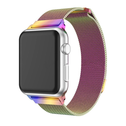PANDACO  Rainbow Milan Magnetic Clasp Watch Strap for Apple Watch 42MM / 44MM / 45MM / 46MM / 49MM In Multicolor