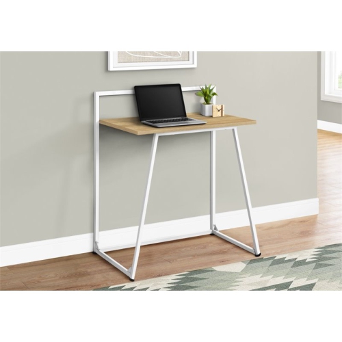 Computer Desk Home Office Laptop 30"L Work Metal Laminate Natural White