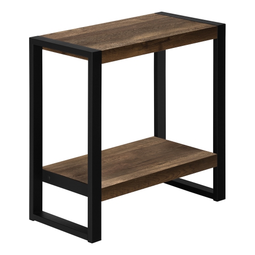 MONARCH  Accent Table - Reclaimed Wood-Look / Black Metal In Brown