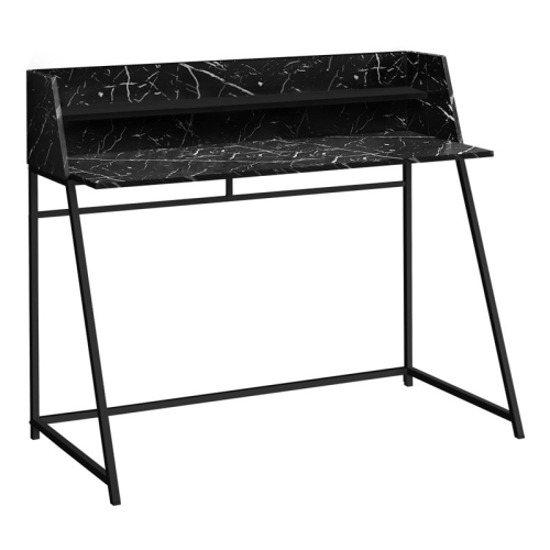 MONARCH  Computer Desk Home Office Laptop 48"l Work Metal Marble Look In Black