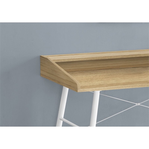 Computer Desk Home Office Laptop Storage Shelves 48"L Work Metal Natural