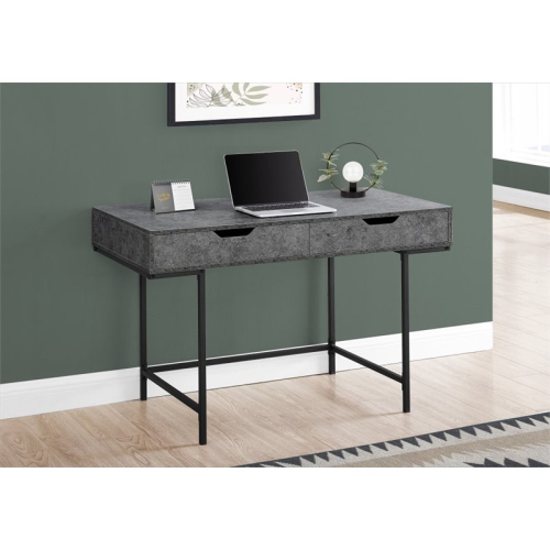 Computer Desk Home Office Laptop Storage Drawers 48"L Work Metal Grey