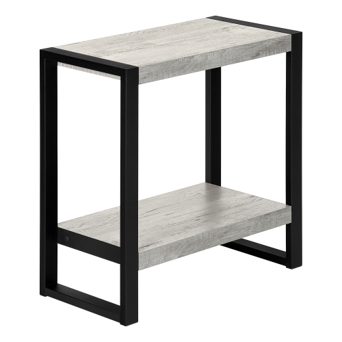 MONARCH  Accent Table - Grey Reclaimed Wood-Look / Metal In Black