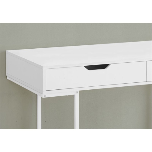 Computer Desk Home Office Laptop Storage Drawers 48"L Work Metal White