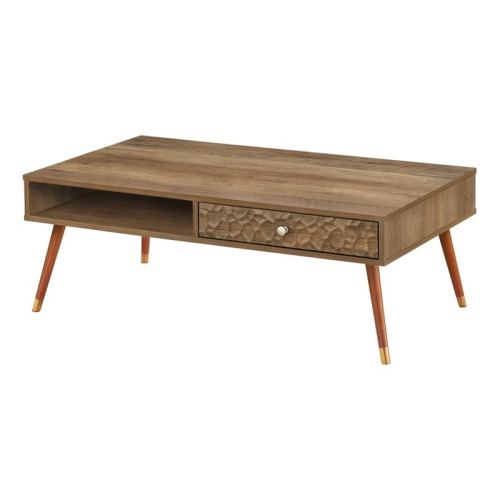 MONARCH  Coffee Table Accent Cocktail Storage Living Room 44"l Wood Walnut