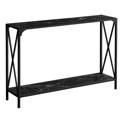 Accent Table 48 L Black Marble Black Hall Console Best Buy Canada