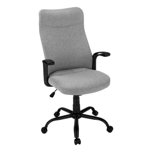 MONARCH  Office Chair Swivel Ergonomic Armrests Computer Desk Work Metal In Grey