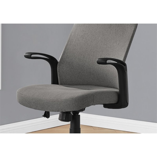 Office Chair Swivel Ergonomic Armrests Computer Desk Work Metal Grey