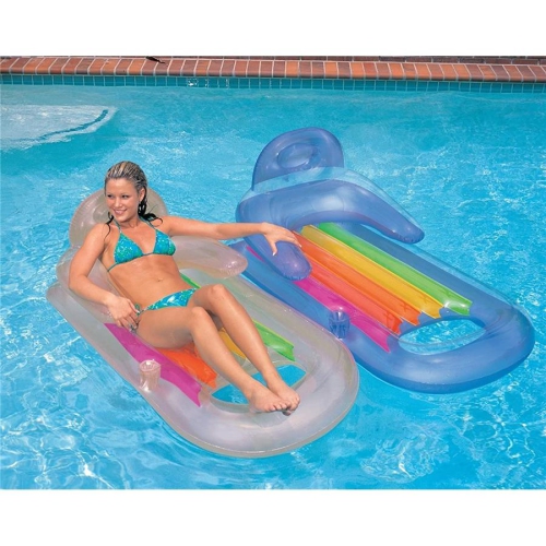Intex - Inflatable Pool Chair, 63 '' x 33.5 '', Blue