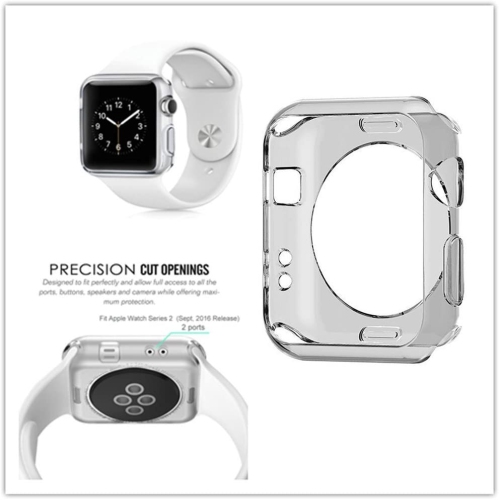 Navor Unique Slim Protective Case Cover Soft TPU Bumper Scratch Resistant for Apple Watch Series 1-2-3…