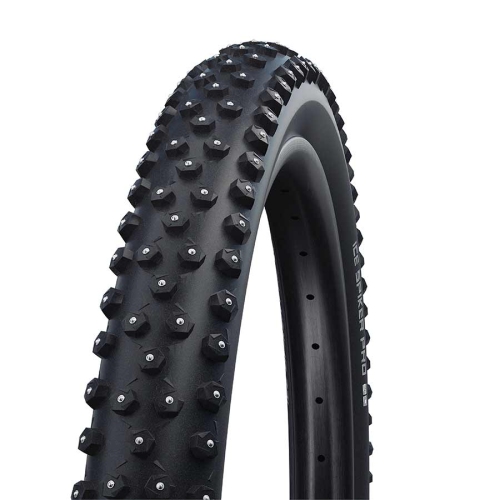 Pneu Schwalbe Ice Spiker Pro, 27 x 5&nbsp;po, pliable clincher, hiver, DD, Raceguard, 67TPI, Noir